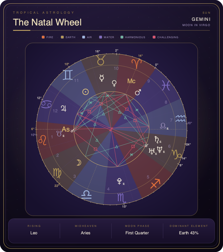 A computed natal wheel